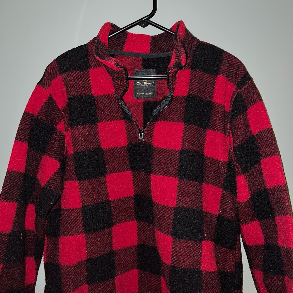 Mens Buffalo Plaid Fleece Jacket